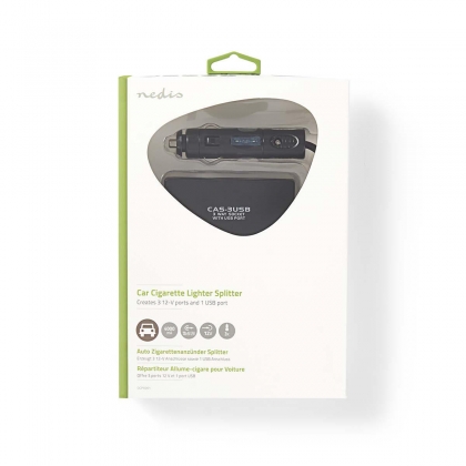 Universele DC-voedingsadapter | 5/12 V DC | Autolader/USB | 3-weg