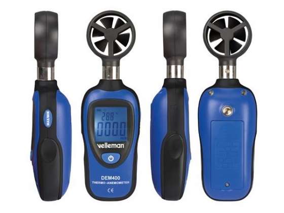 Digitale mini thermometer-anemometer