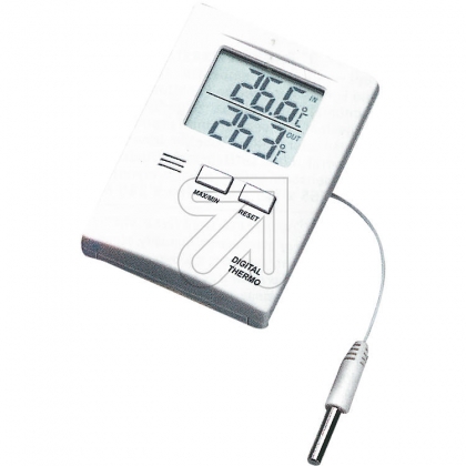 Digitale thermometer met weergave van binnen- en buitentemperatuur