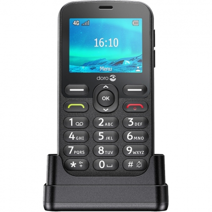 Doro 1880 4G telefoon zwart inclusief bureaulader