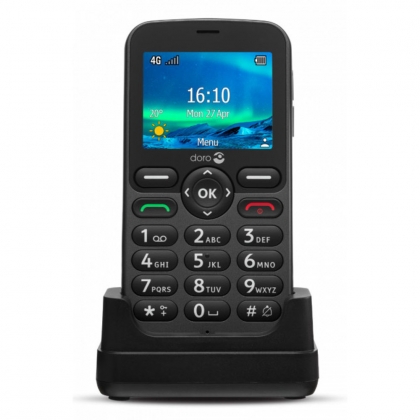 Doro 5860 4G telefoon zwart inclusief bureaulader