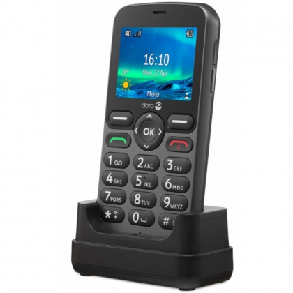 Doro 5860 4G telefoon zwart inclusief bureaulader