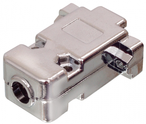 Computer Plug D-Sub 9-Pins Hood Zilver