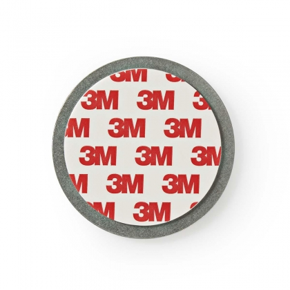 Montageset | Diameter: 70 mm | Magnetisch | Zelfklevende tape | Zilver