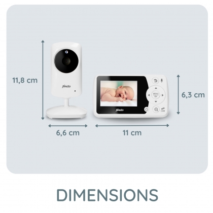 Babyfoon met camera en 2,4" wit kleurenscherm