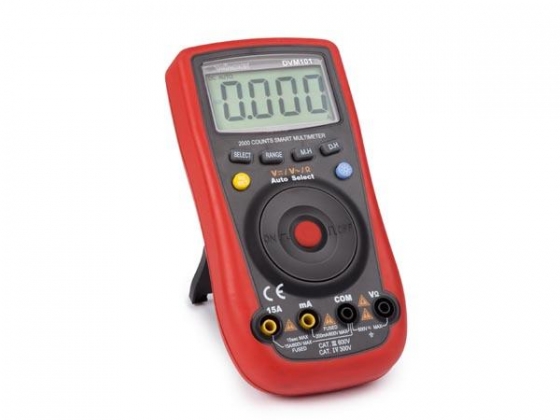 DIGITALE MULTIMETER - CAT. III 600 V / CAT. IV 300 V - 2000 COUNTS - AUTO SELECT -  AUTOMATISCH BEREIK