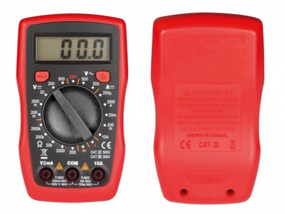 DIGITALE MULTIMETER - CAT. II 500 V / CAT III 300 V -10A 