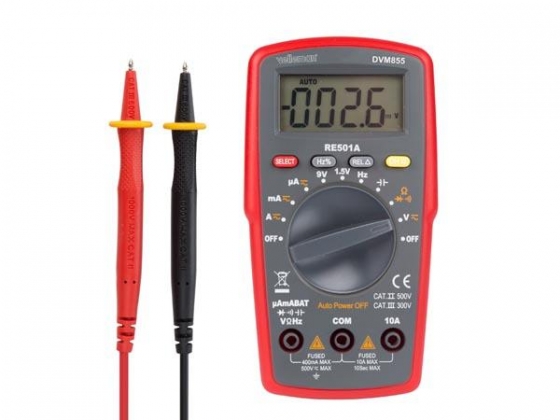 DIGITALE MULTIMETER - CAT. II 500 V / CAT. III 300 V - 10 A -  AUTOMATISCH BEREIK - 4000 COUNTS