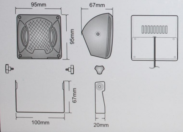 Opbouwspeaker met beugel  80 watts 2-weg