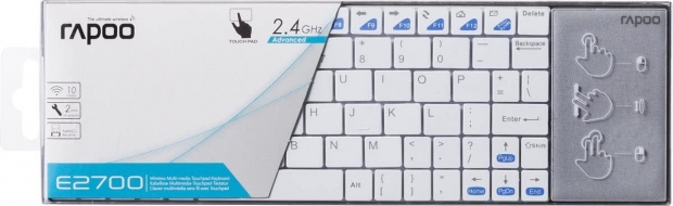 Rapoo E2700 Draadloos Touch Toetsenbord / Qwerty / Wit