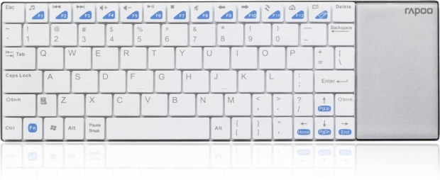 Rapoo E2700 Draadloos Touch Toetsenbord / Qwerty / Wit
