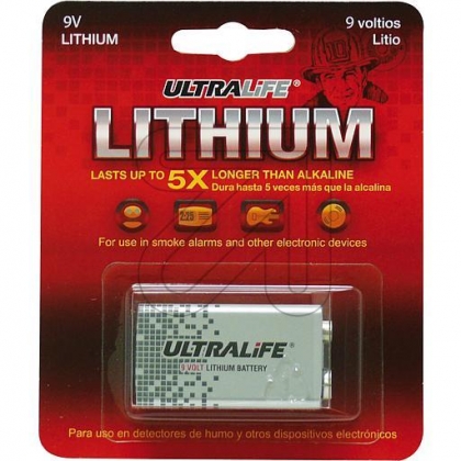 9 Volt Lithium batterij type 6LR61