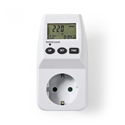Energieverbruiksmeter | Batterij Gevoed / Netvoeding | 16 A | Accumulatief stroomverbruik (W) / Ampère (A) / Energiekosten / Frequentie (Hz) / Gebruikstijd / Spanning (V) / Vermogensfactor (PF) / Werkelijk stroomverbruik (W) | Apparaat stroomoutput: Type 