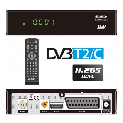 Edision Proton T265 DVB-T2/C Tuner H.265 FTA Ziggo/KPN