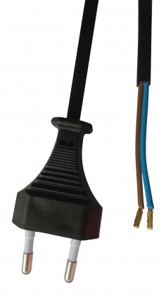 Euro Stroomkabel Euro Male 2.00 m Zwart