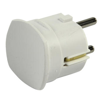 Haakse randaarde stekker Schuko / Type F (CEE 7/7) 16 A Wit