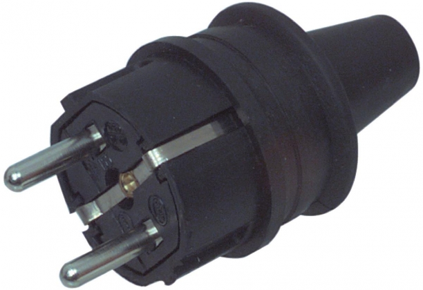 AC-Voedingsstekker Schuko / Type F (CEE 7/7) 16 A Zwart