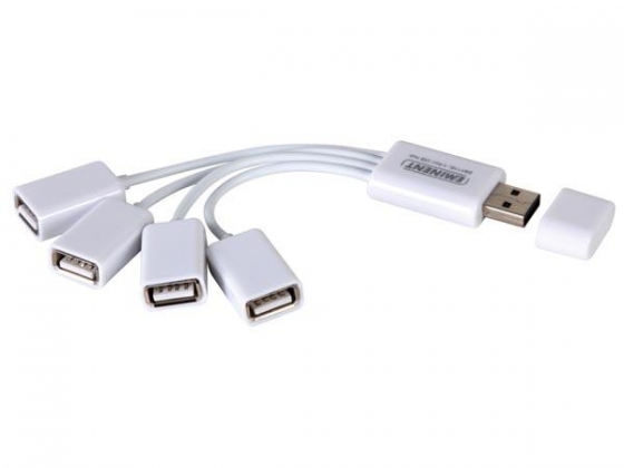 EWENT - USB 2.0 4-POORTS HUB - SPINVORMIG
