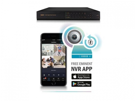 EMINENT - Full HD 4 Kanaals Netwerk Video Recorder voor CamLine Pro en ONVIF cameras (exclusief HDD)