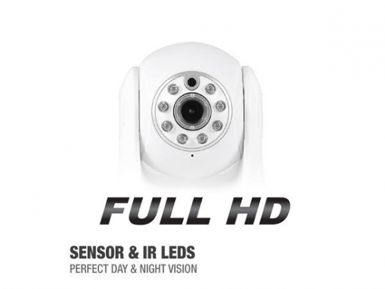 EMINENT - CAMLINE PRO PAN/TILT 1080P FULL HD IP-CAMERA MET APP - WIT