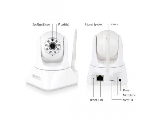 EMINENT - CAMLINE PRO PAN/TILT 1080P FULL HD IP-CAMERA MET APP - WIT