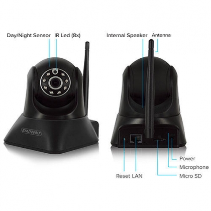 EMINENT - CAMLINE PRO PAN/TILT 1080P FULL HD IP-CAMERA MET APP