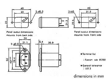 EMI/EMC FILTER 250V 6A