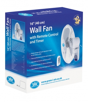 VENTILATOR 40CM MUURMONTAGE INCL AB