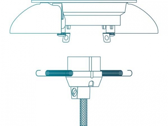 Inbouw plafondarmatuur GU10 - gebogen - wit