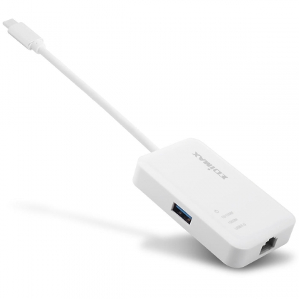 Edimax USB-C netwerk adapter 10/100/1000 Mbps + USB-hub