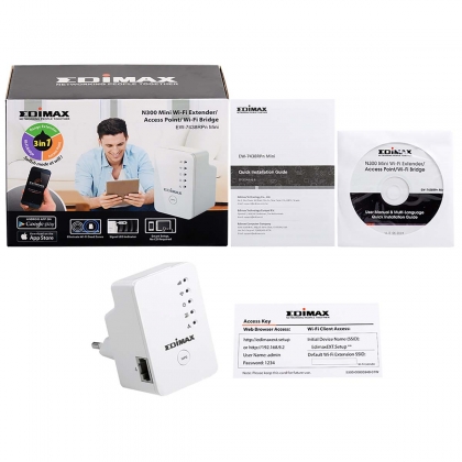 N300 Mini Wi-Fi Extender/Access Point/Wi-Fi Bridge Wit