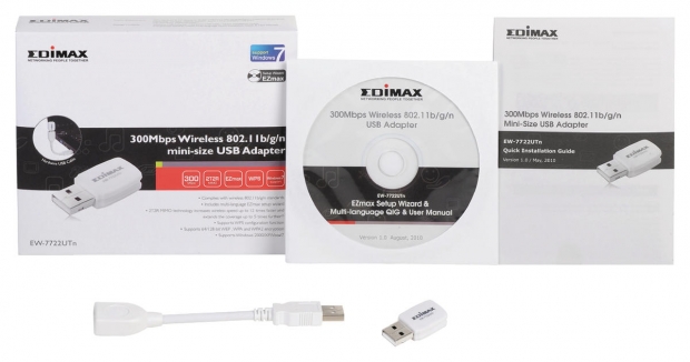 Draadloze USB-Adapter N300 2.4 GHz Wit