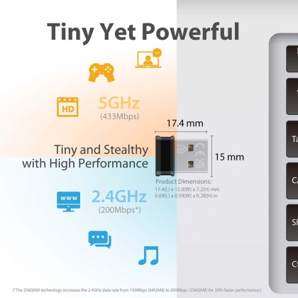 AC600 Dual-Band Wi-Fi 5 Nano USB Adapter