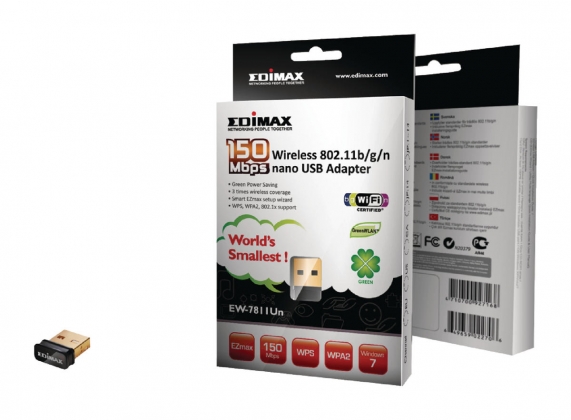 Draadloze USB-Adapter N150 2.4 GHz Zwart