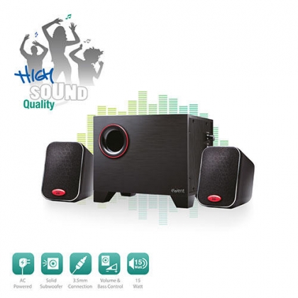 EWENT - LUIDSPREKERSET 2.1 MET SUBWOOFER