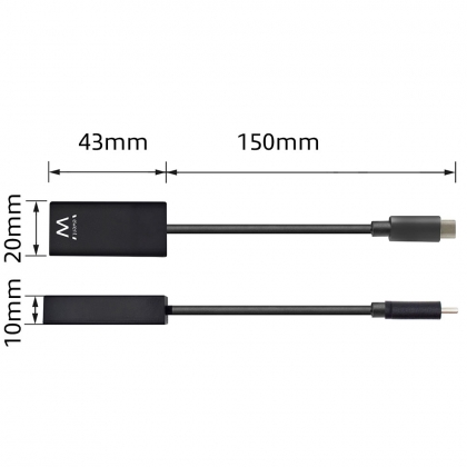 Ewent USB-C naar HDMI female adapter 4K