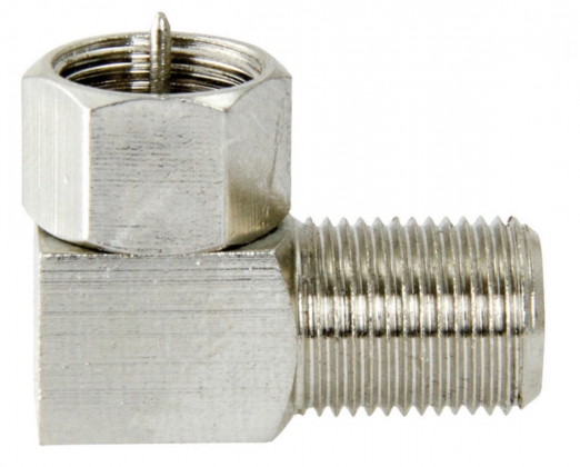 HQ Antenne Adapter F-connector kniestuk 90°