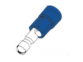 KABELSCHOEN "MALE BULLET" BLAUW 5mm