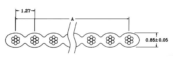 PLATTE KABEL 20 GELEIDERS GRIJS, PER METER