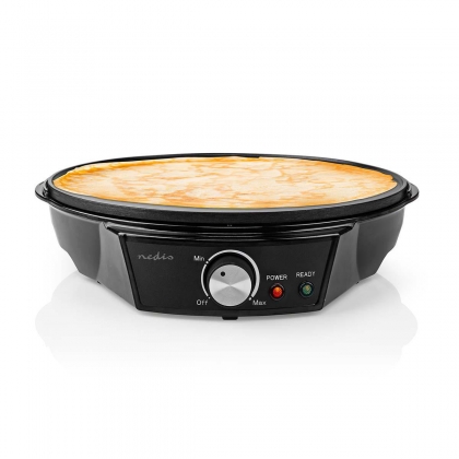 Crêpemaker | Diameter: 300 mm | 1200 W | Anti-aanbak laag | Temperatuurinstelling | Indicatielampje | Zwart | Metaal