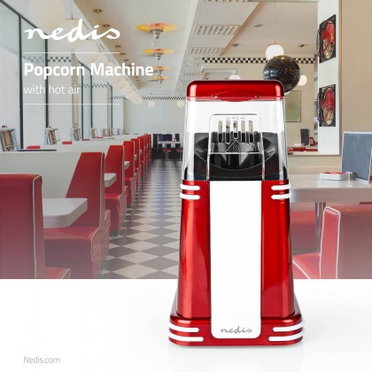 Popcornmachine | 1200 W | 2 - 4 min | Rood / Wit