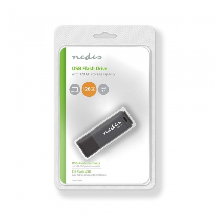 Flash Drive | 128 GB | USB Type-A | Leessnelheid: 80 MB/s | Schrijfsnelheid: 10 MB/s
