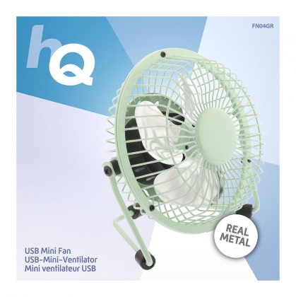 Tafelventilator 10 cm 2.5 W Metaal Groen