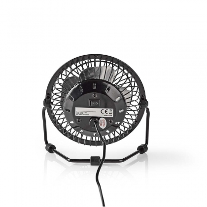 Tafelventilator | USB Gevoed | Diameter: 100 mm | 3 W | 1 Snelheid | Zwart