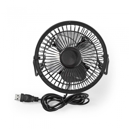 Tafelventilator | USB Gevoed | Diameter: 100 mm | 3 W | 1 Snelheid | Zwart