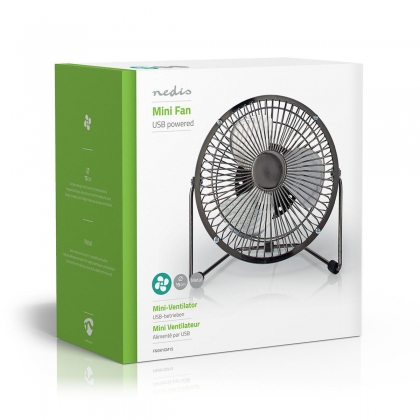Tafelventilator | USB Gevoed | Diameter: 150 mm | 3 W | 1 Snelheid | Gun Metal Grijs