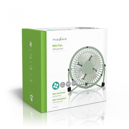 Tafelventilator | USB Gevoed | Diameter: 100 mm | 3 W | 1 Snelheid | Groen