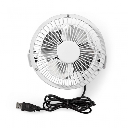 Tafelventilator | USB Gevoed | Diameter: 100 mm | 3 W | 1 Snelheid | Wit