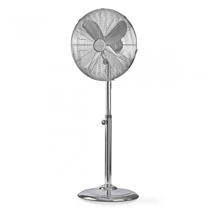 Staande Ventilator | Diameter: 400 mm | 3 Snelheden | Zwenkfunctie | 50 W | Verstelbare hoogte | Nee | Chroom