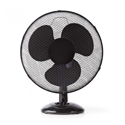 Tafelventilator | Netvoeding | Diameter: 400 mm | 45 W | Zwenkfunctie | 3 Snelheden | Zwart